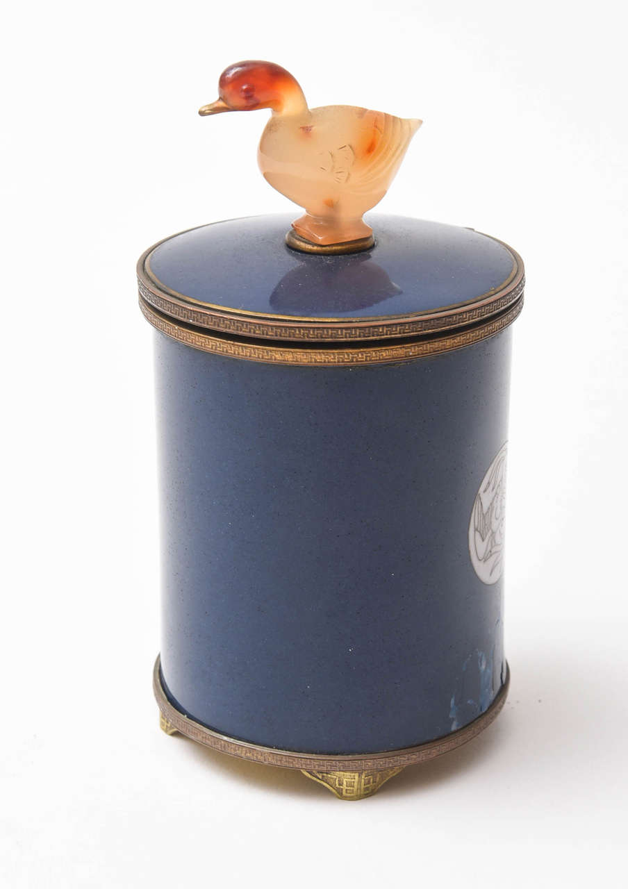 Vintage Enameled Cigarette Dispenser For Sale at 1stdibs