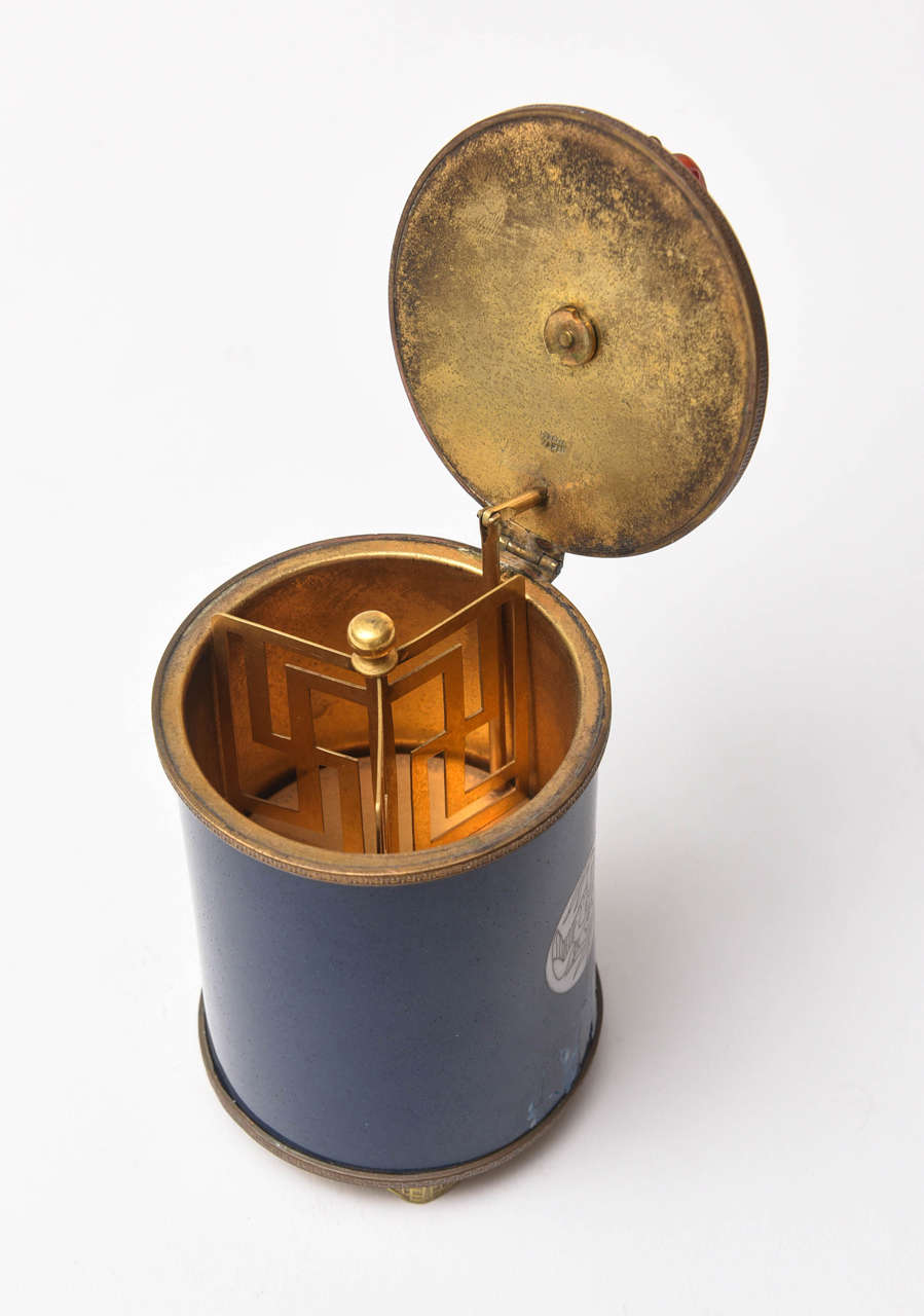 Vintage Enameled Cigarette Dispenser For Sale at 1stdibs