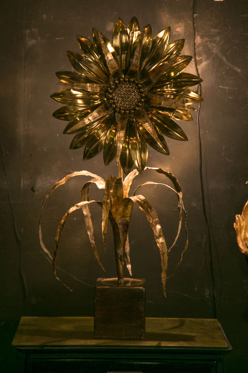 Brass Flower Pot as a Table Lamp
