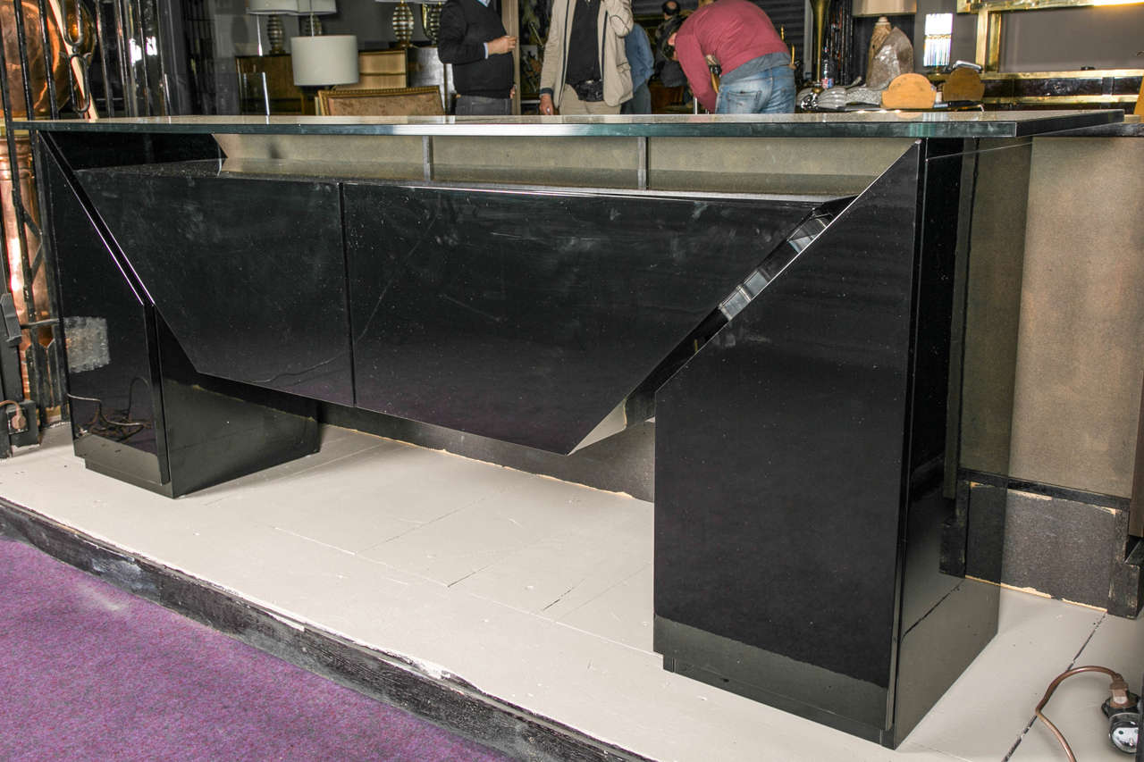 Large Buffet, Black Lacquer For Sale 1