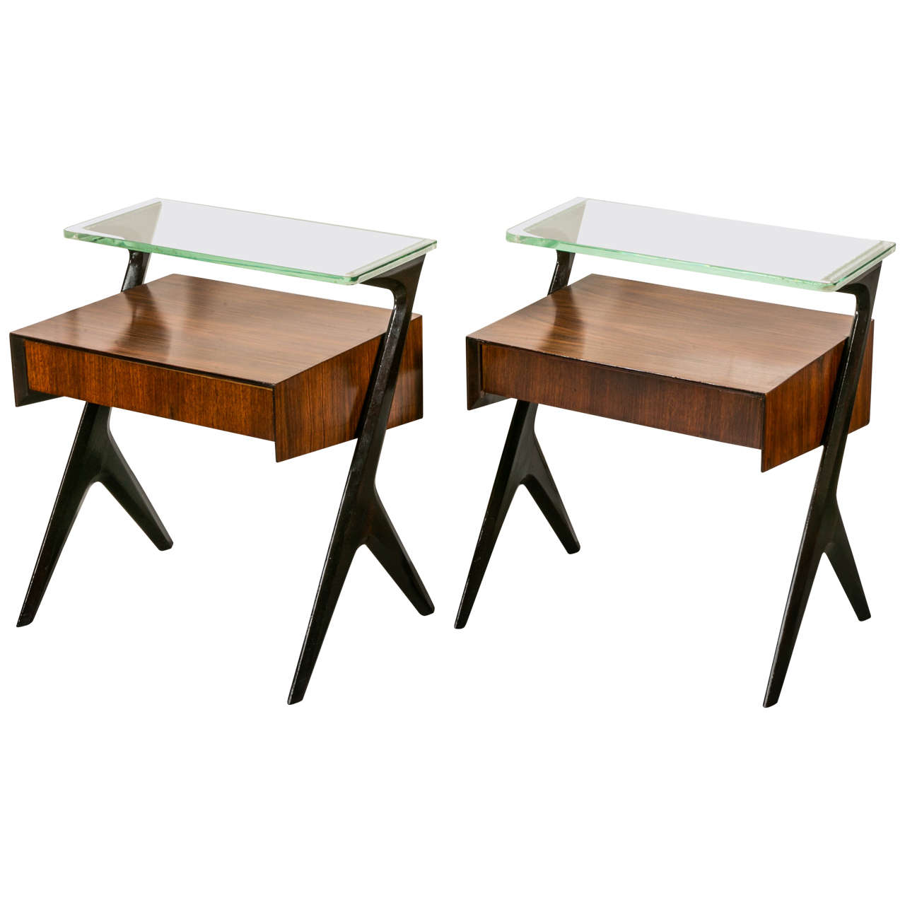 Pair of Nightstands attributed to Ico Parisi, circa 1950 For Sale