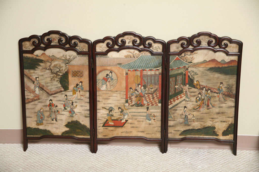 Three Panel Chinese Screen