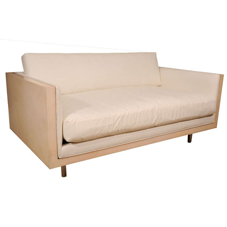 1960s Style Beige Parchment Sofas Antony Todd Collection For Sale