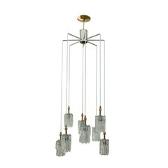 Vintage Eight Light Glass Pendant