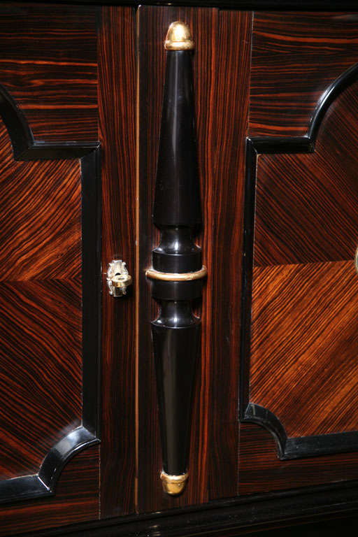 French Art Deco Designer Macassar Ebony Buffet, 