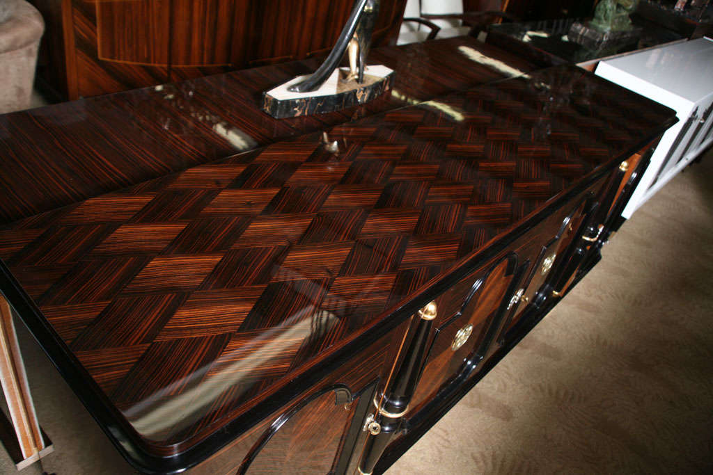 French Art Deco Designer Macassar Ebony Buffet, 