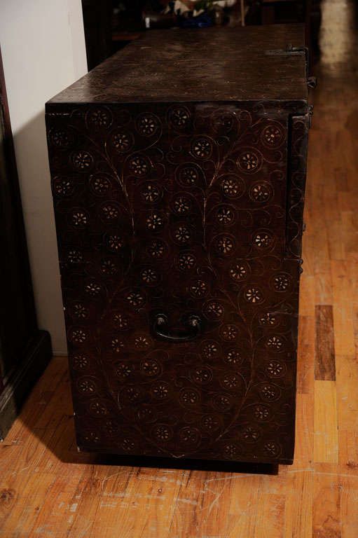 Royal Blanket Chest w/ Shark Skin & Brass Inlay