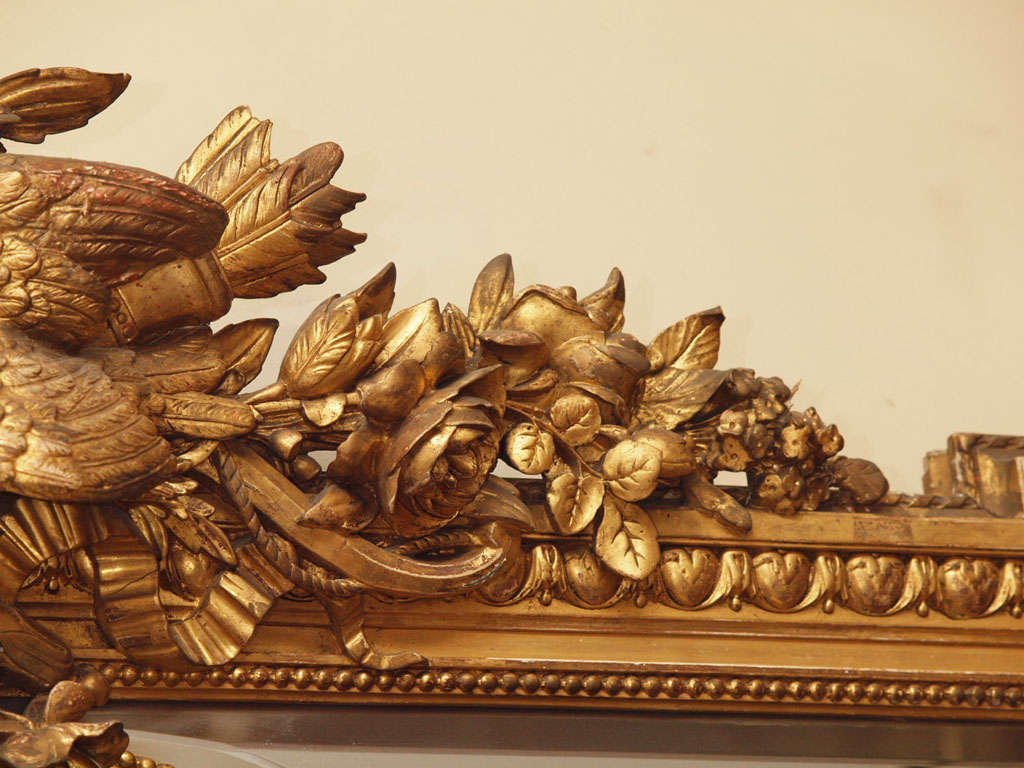 Gold Leaf Antique French Louis XVI Mirror