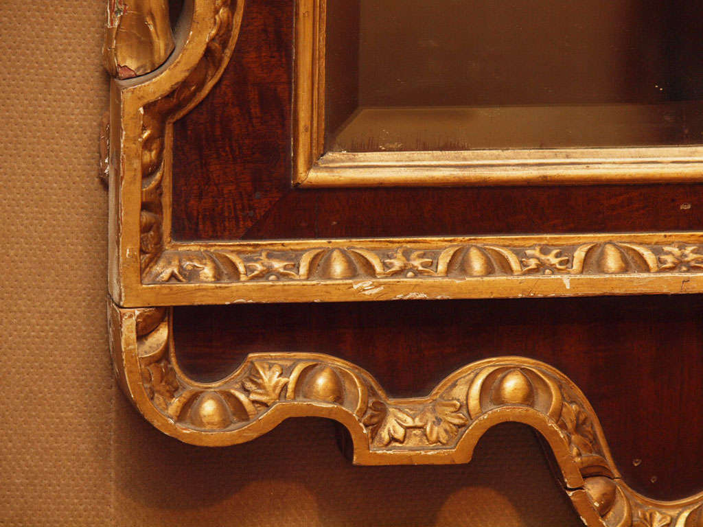 Antique Georgian Mahogany and Parcel Gilt Mirror 2