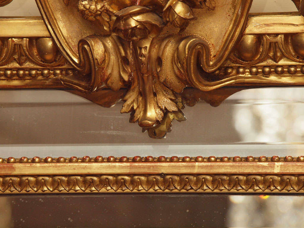 Antique French Louis XVI Gold Mirror 5