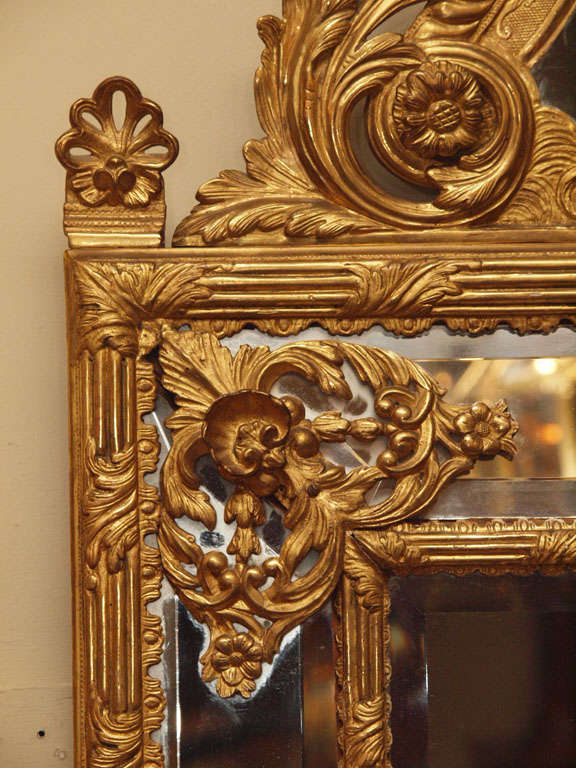 Antique French Louis XVI Gold Leaf Mirror 3