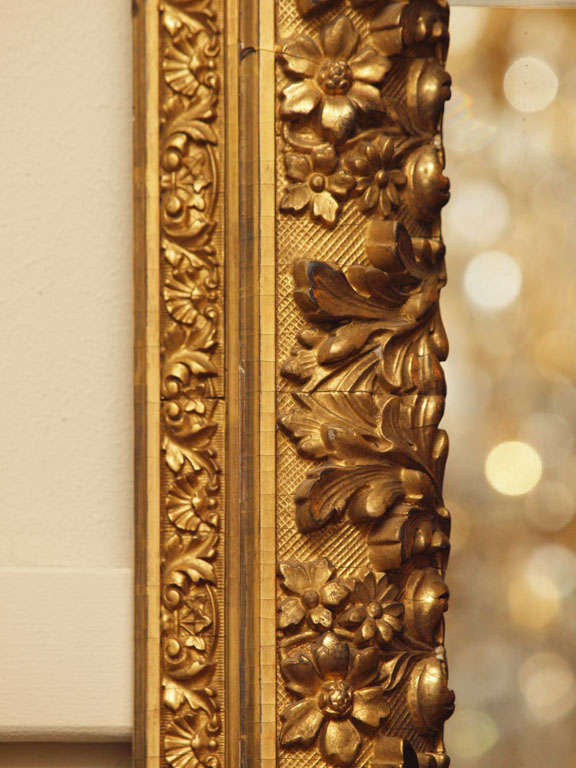 Antique French Gold Leaf Mirror For Sale at 1stDibs