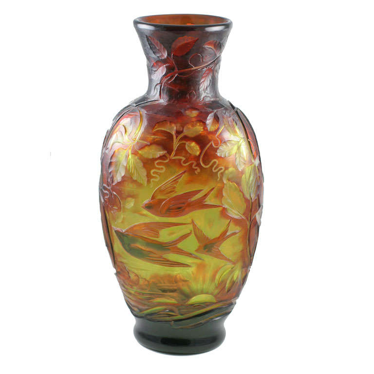 Stevens & Williams Vase, "Day & Night"