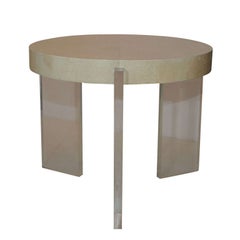 Used Samuel Marx Low Table With Lucite Legs