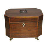 Regency Line Inlay Rosewood Tea Caddy