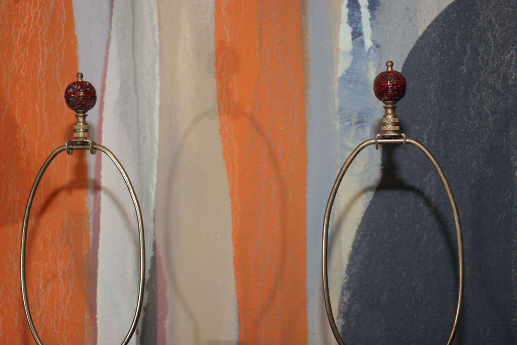 Mid-20th Century A Pair of 1940's Chinese Style Tins Mounted as Lamps