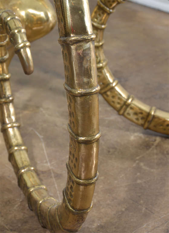 Polished Brass Rams Head Dining Table 2