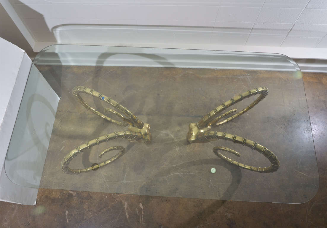 Polished Brass Rams Head Dining Table 3