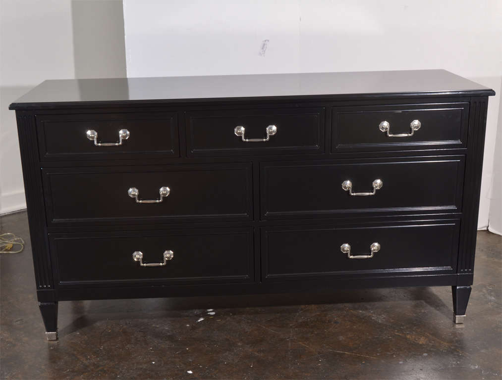 Kindel Walnut Dresser with New Black Enamel Finish