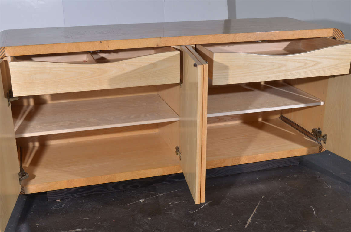 American Burl Wood Console by Henredon