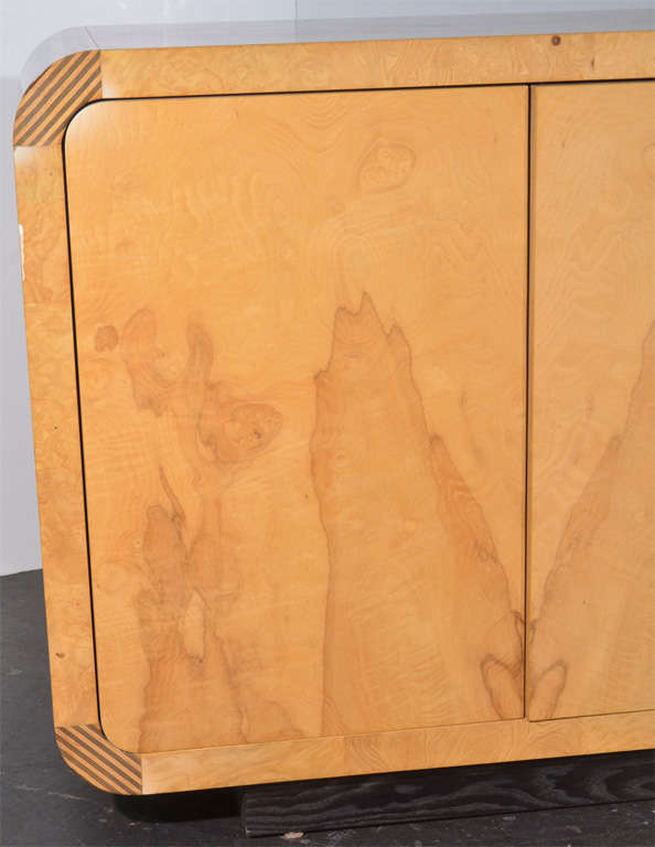 Burl Wood Console by Henredon 1