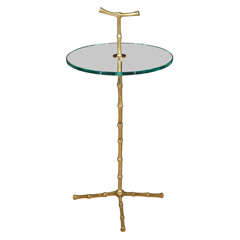 Bagues Faux Bronze Bamboo Side Table