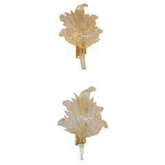 Pair Barovier
Toso Murano Glass Leaf Wall Sconces Pair Barovier
Toso Murano Glass Leaf Wall Sconces