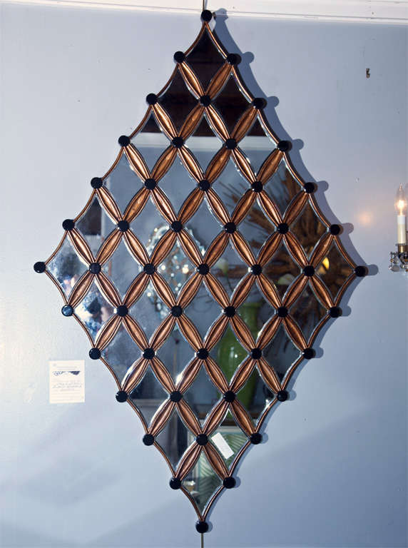 Decorative Diamond Shaped Mirror At 1stdibs, Diamond Shaped Mirror