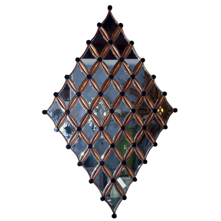 Decorative Diamond Shaped Mirror at 1stDibs diamond shaped mirrors