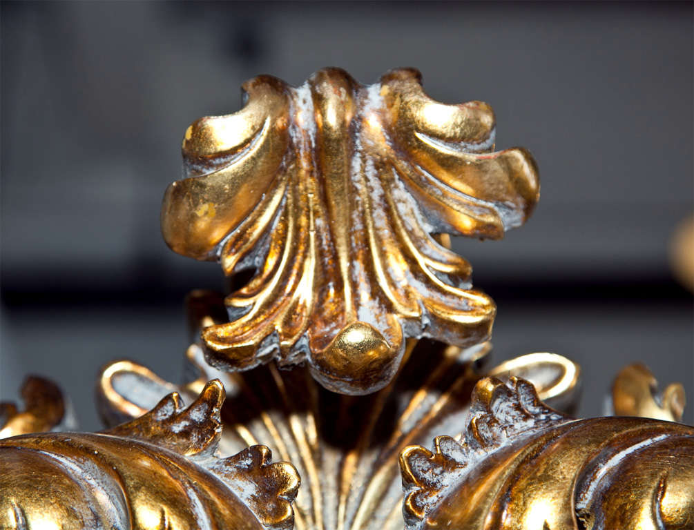 Pair of French Baroque Style Giltwood Floor Mirrors at 1stDibs