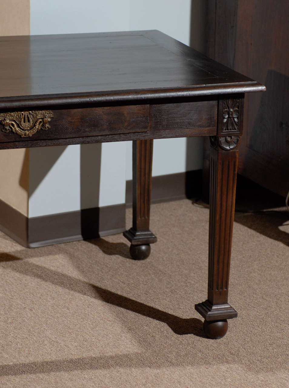 19th Century Black Painted Empire Style Desk, circa 1890 For Sale 1