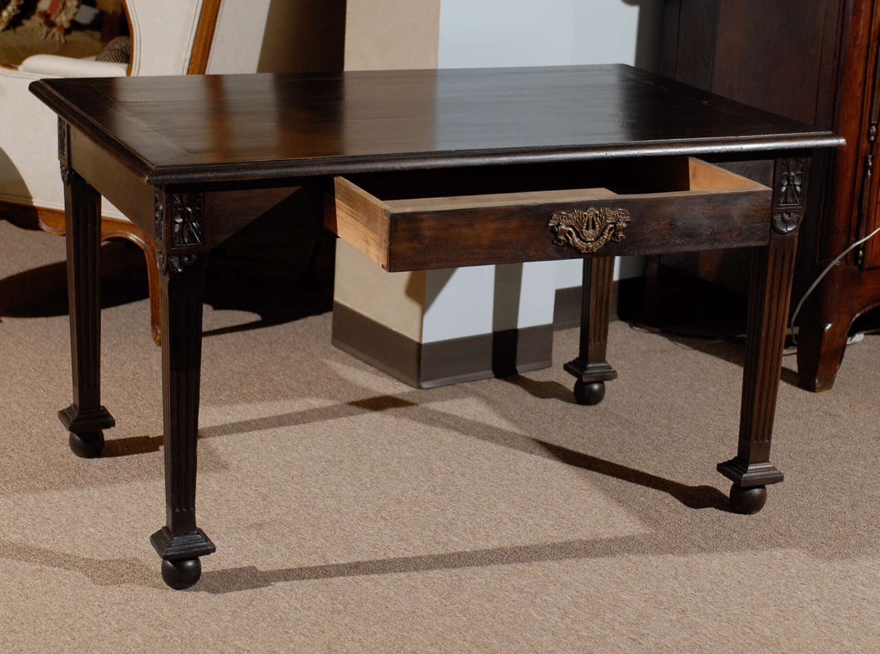 19th Century Black Painted Empire Style Desk, circa 1890 For Sale 2