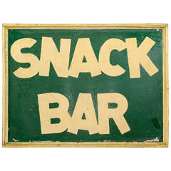 'Snack Bar' Country Club Sign