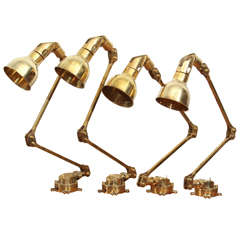 Vintage Articulated Brass Ship Lights