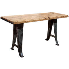 Block-Maple Top Console Table