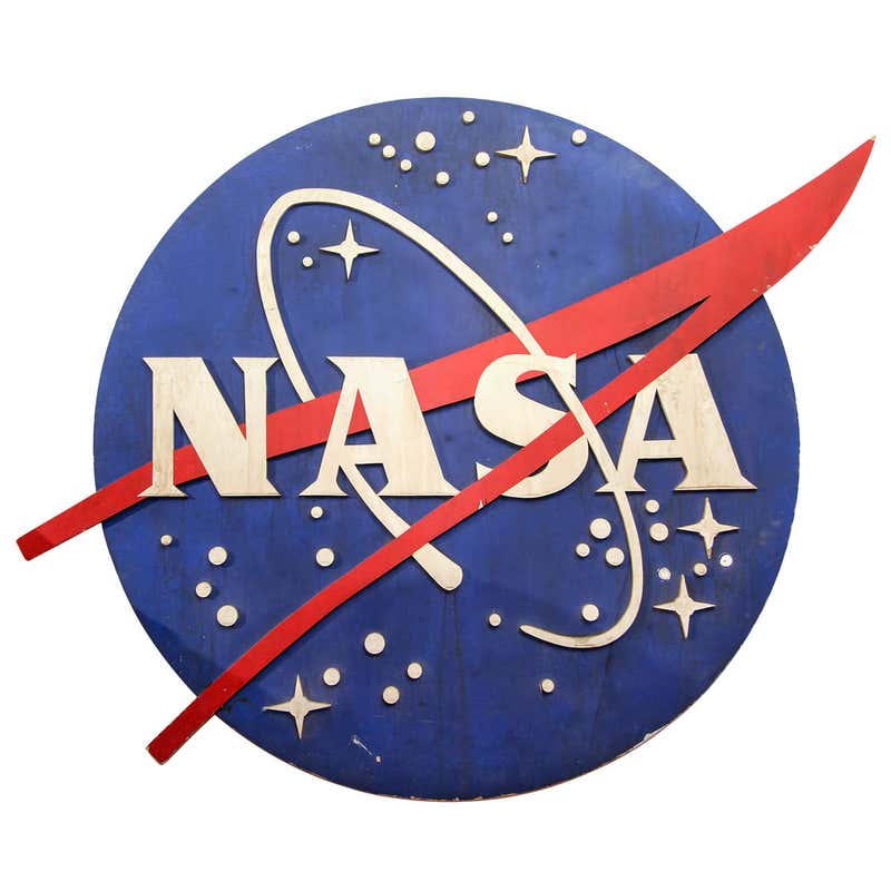 Vintage Handmade NASA Sign For Sale at 1stDibs