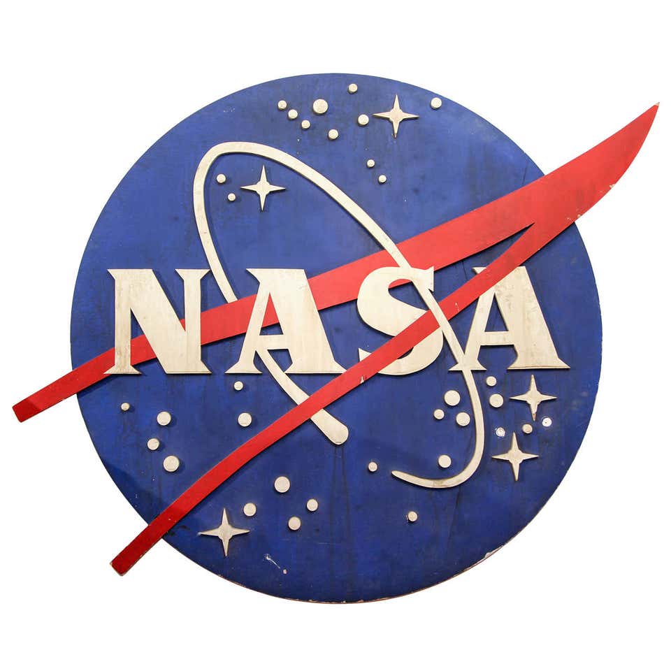 Vintage Handmade NASA Sign For Sale at 1stDibs