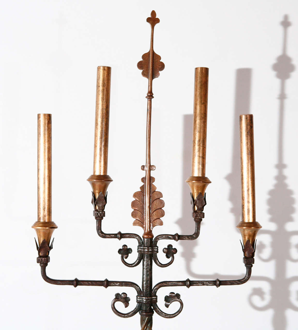 American Pair of Floor Lamps Attributed to Oscar Bach