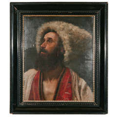 19th Century Oil Painting of Russian Cossack