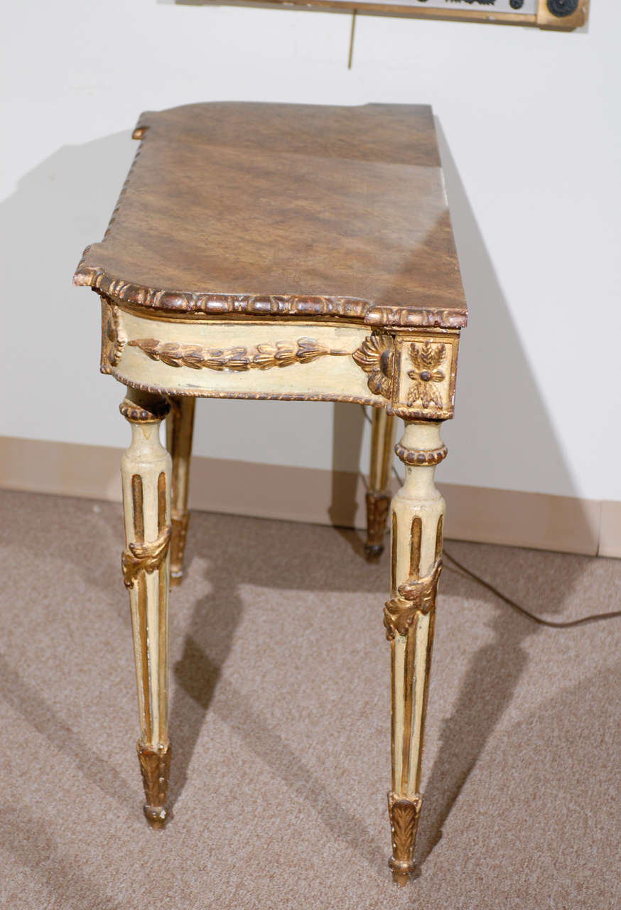 Wood Pair of Painted Neoclassical Style Console Tables