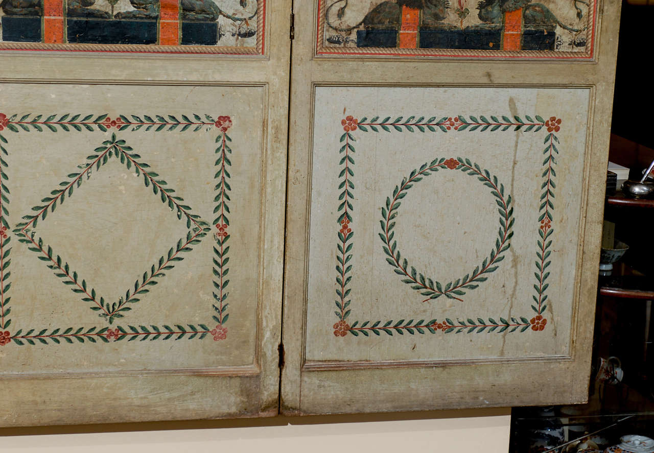 Neoclassical Style French 3 Panel Screen 5