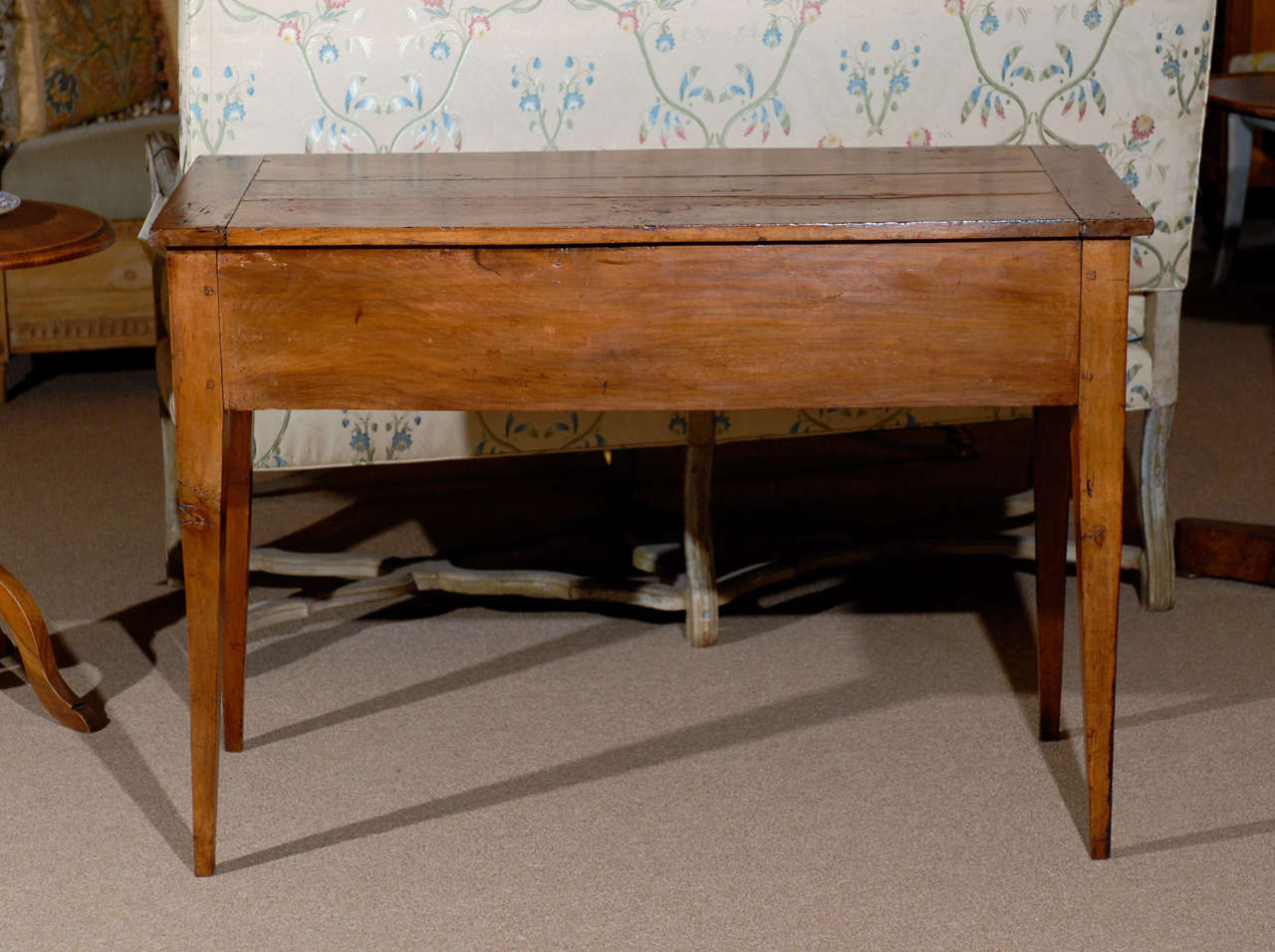 Directoire Fruitwood Console Table with Drawer
