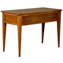 Directoire Fruitwood Console Table with Drawer