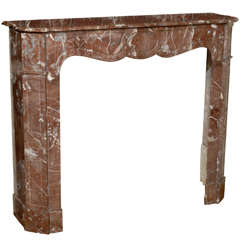 19th Century  French Louis XV Style Marble Mantle