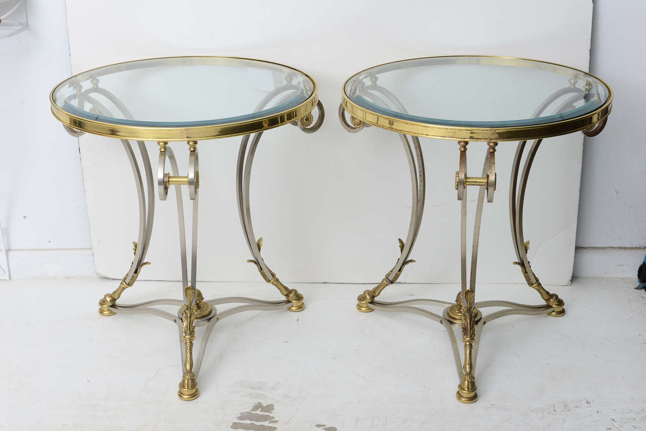 Italian Pair of Maison Jansen Style Neoclassical Tables