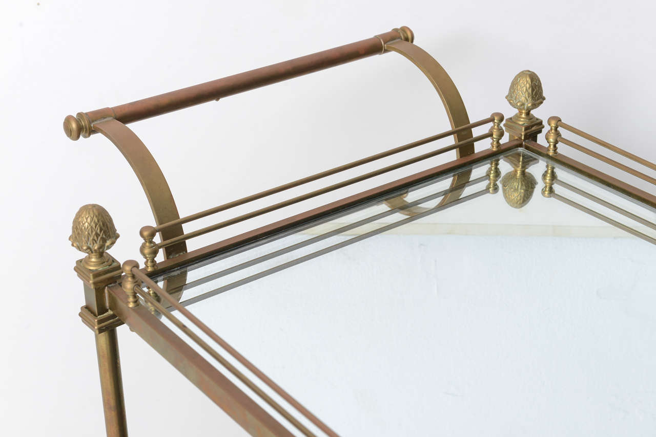 Brass Bar Cart in the Style of Jansen 2