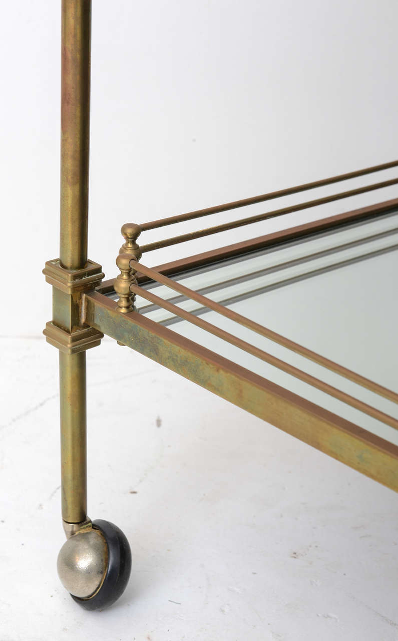 Brass Bar Cart in the Style of Jansen 3