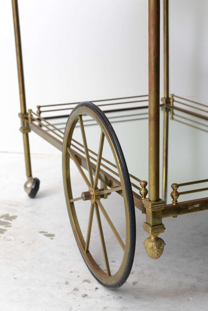 Brass Bar Cart in the Style of Jansen 6