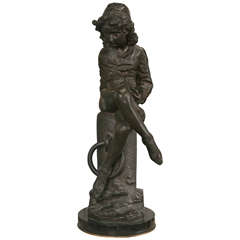 Bronze Statue on Pedestal