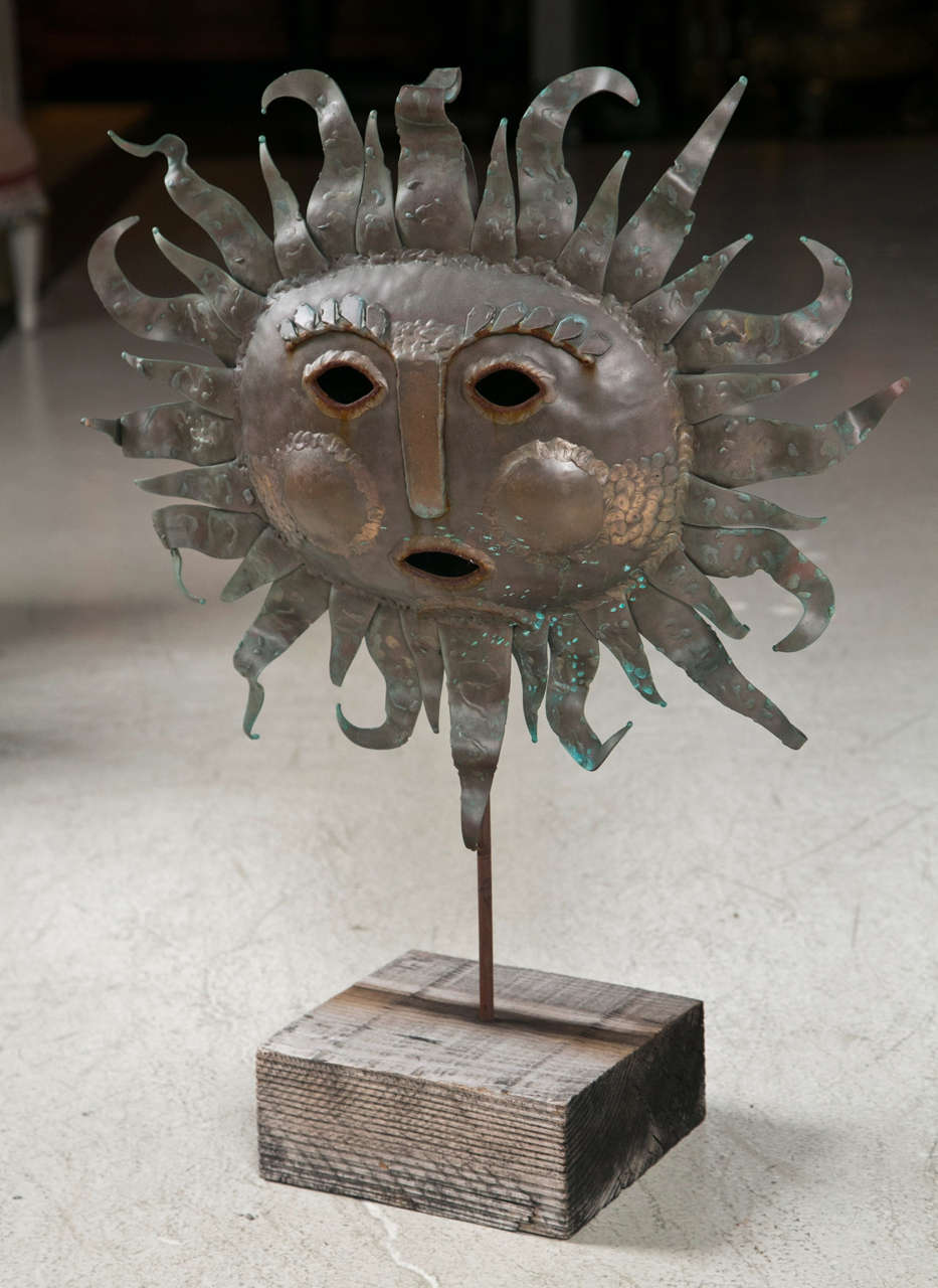 20th century Emaus Copper sun Sculpture